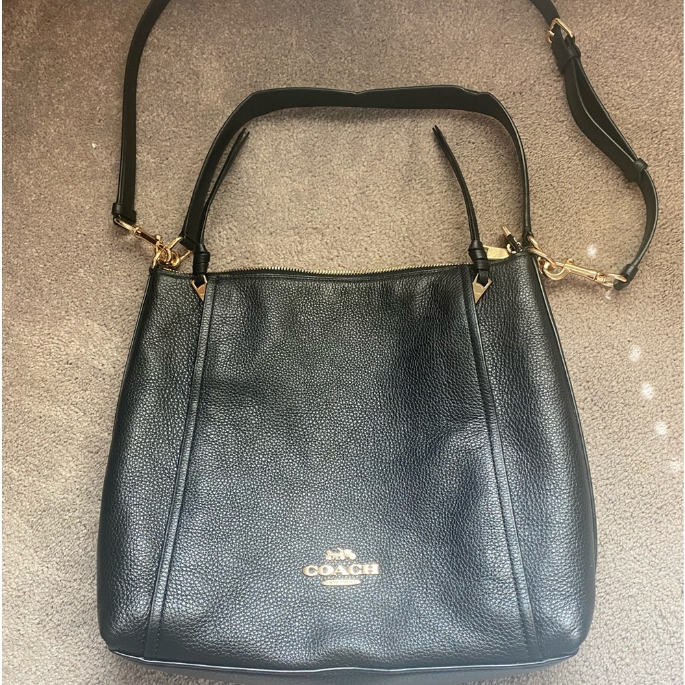Coach Marlon Pebbled Leather Hobo Bag